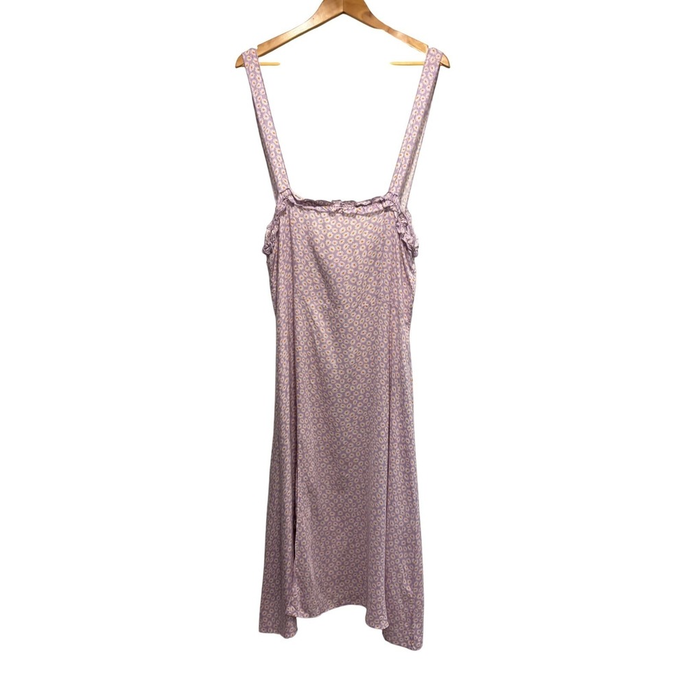 Louna Lavender Purple Daisy 90s Floral Midi Dress Womens‎ Sleeveless Sz L